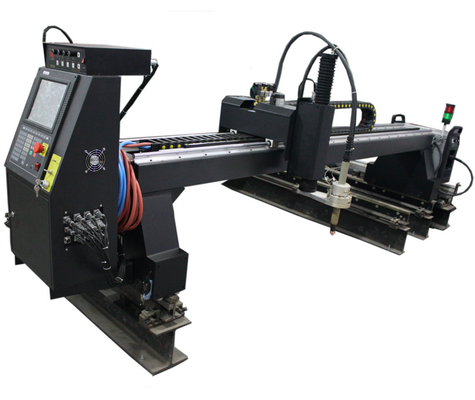 Cortadora negra de llama del plasma del CNC del pórtico para la hoja de metal