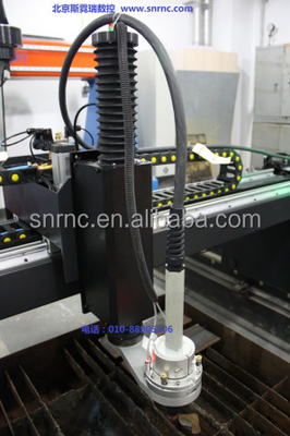 Cortadora negra de llama del plasma del CNC del pórtico para la hoja de metal