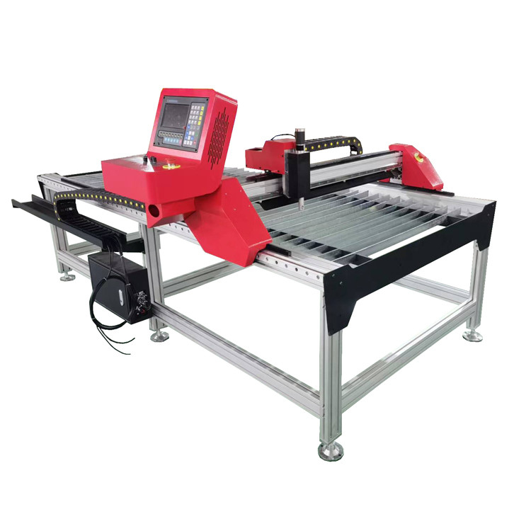 Tabla THC auto del corte del plasma del CNC de Fangling F1621 roja con el carril linear para Y AXIS